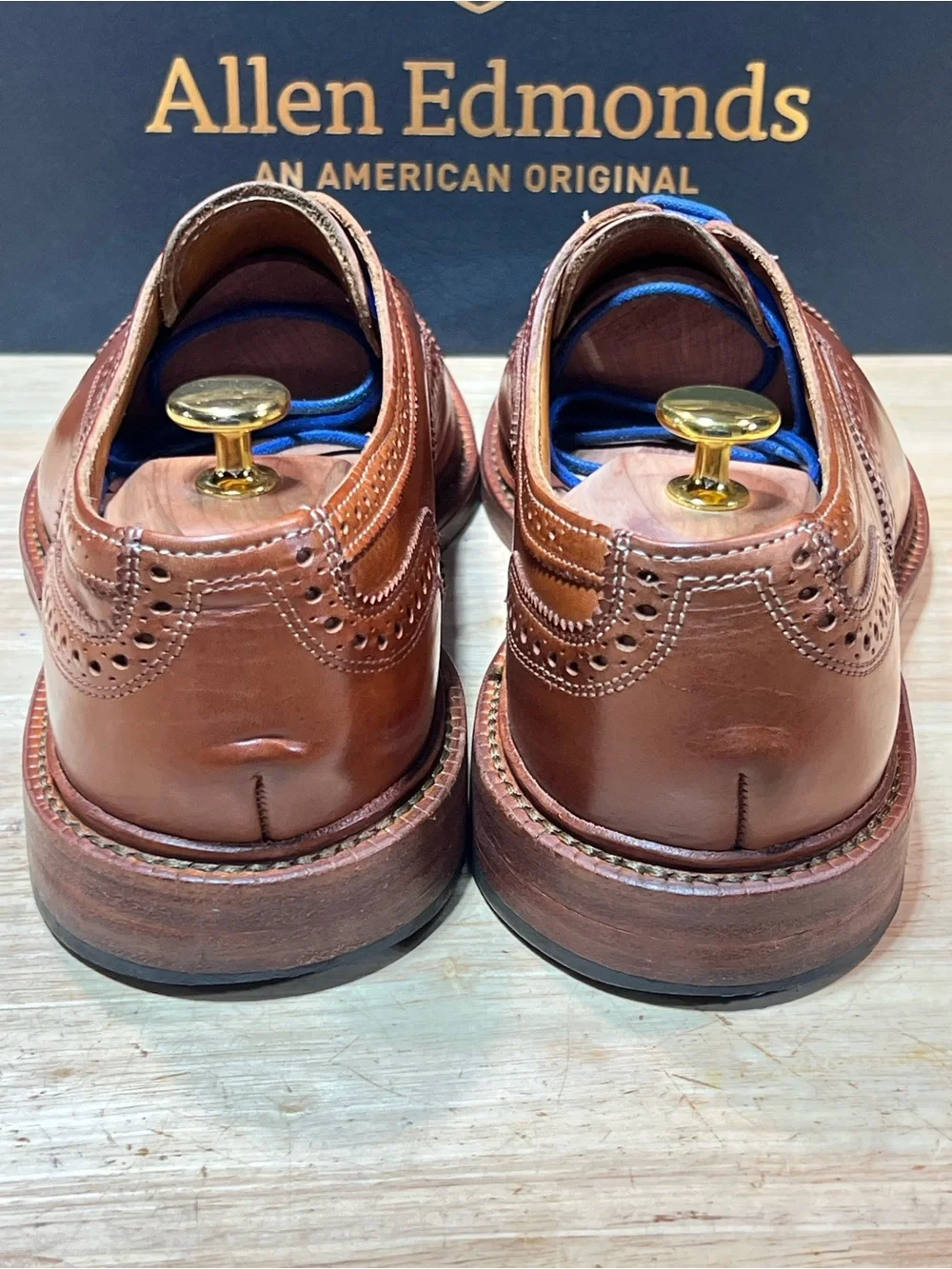 Allen Edmonds Elgin Men’s Leather Brogue Cap Toe Oxfords Sz 11D Made In USA 🇺🇸
